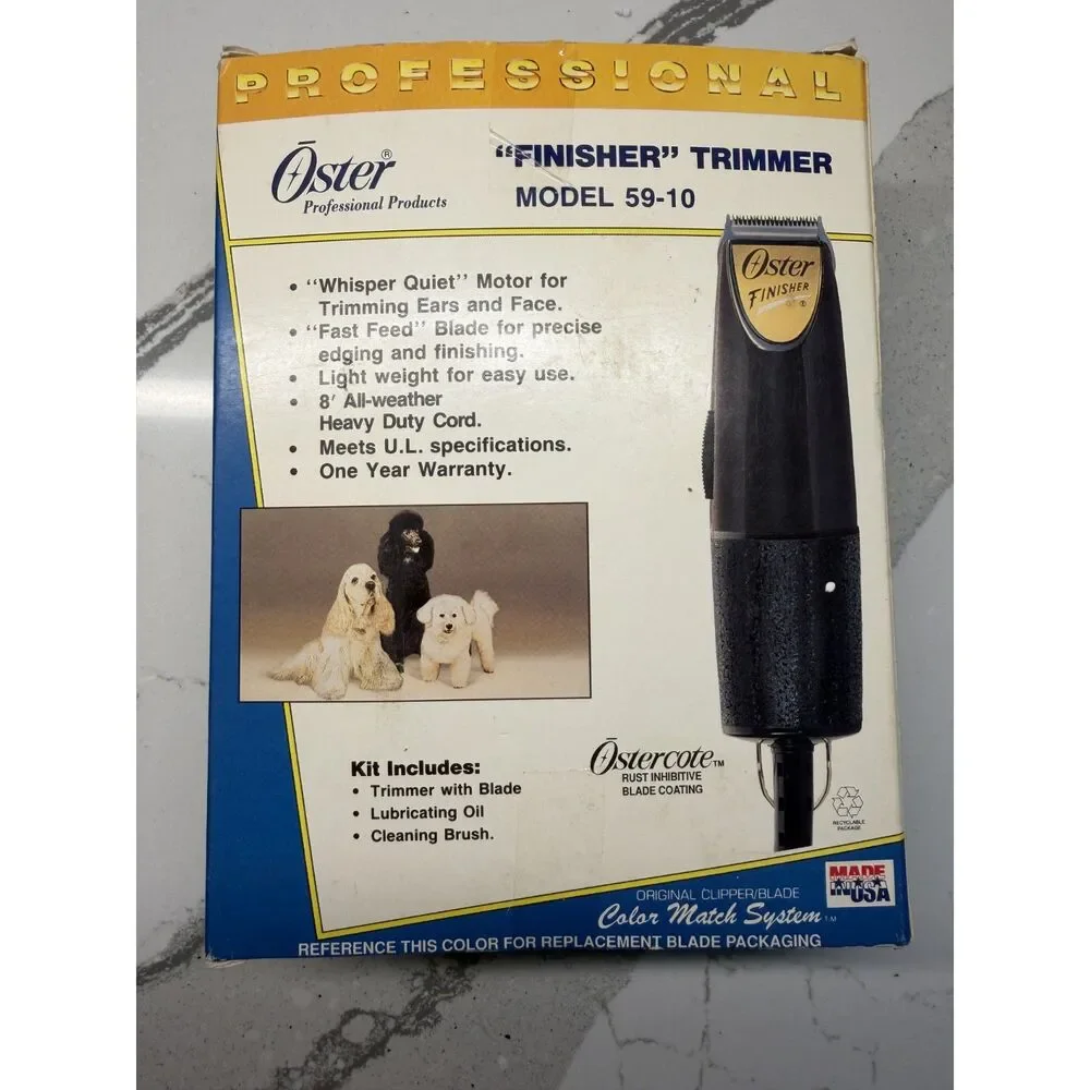 Vintage Oster Finisher Trimmer Model 59-10 Horse Equine Grooming Clipper Boxed